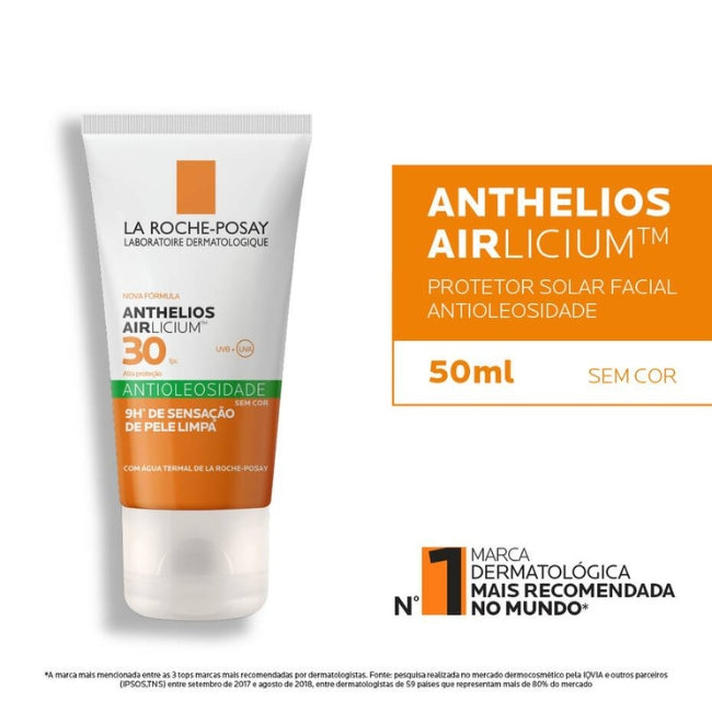 PROTETOR SOLAR FACIAL ANTIOLEOSIDADE ANTHELIOS AIRLICIUM FPS30 – 50ML